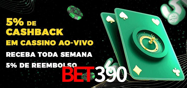 Promoções do cassino ao Vivo bet390